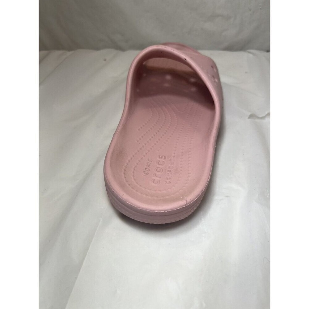 Crocs Womens Coast Slide Sandals Pink Open Toe Slip On Flats 7 - Picture 3 of 15